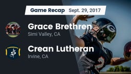 Recap: Grace Brethren  vs. Crean Lutheran  2017