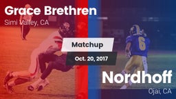 Matchup: Grace Brethren  vs. Nordhoff  2017