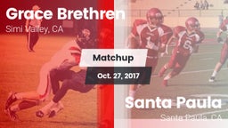 Matchup: Grace Brethren  vs. Santa Paula  2017
