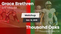 Matchup: Grace Brethren  vs. Thousand Oaks  2018