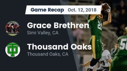 Recap: Grace Brethren  vs. Thousand Oaks  2018