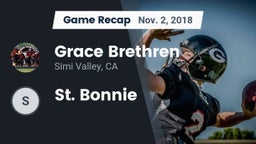 Recap: Grace Brethren  vs. St. Bonnie 2018