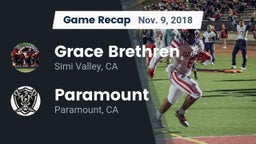 Recap: Grace Brethren  vs. Paramount  2018