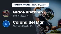 Recap: Grace Brethren  vs. Corona del Mar  2018