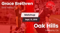 Matchup: Grace Brethren  vs. Oak Hills  2019