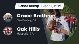 Recap: Grace Brethren  vs. Oak Hills  2019