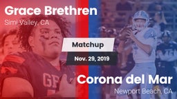 Matchup: Grace Brethren  vs. Corona del Mar  2019