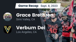 Recap: Grace Brethren  vs. Verbum Dei  2023