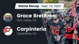 Recap: Grace Brethren  vs. Carpinteria  2023