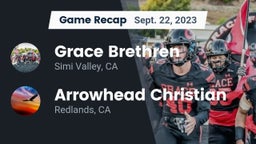 Recap: Grace Brethren  vs. Arrowhead Christian  2023