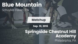 Matchup: Blue Mountain vs. Springside Chestnut Hill Academy  2016