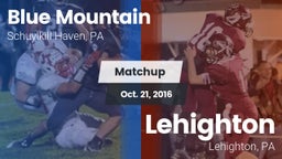 Matchup: Blue Mountain vs. Lehighton  2016