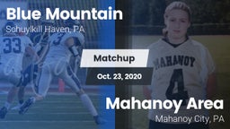 Matchup: Blue Mountain vs. Mahanoy Area  2020