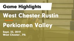 West Chester Rustin  vs Perkiomen Valley  Game Highlights - Sept. 23, 2019