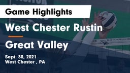 West Chester Rustin  vs Great Valley  Game Highlights - Sept. 30, 2021