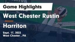 West Chester Rustin  vs Harriton  Game Highlights - Sept. 17, 2022
