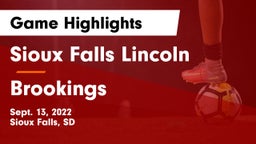 Sioux Falls Lincoln  vs Brookings  Game Highlights - Sept. 13, 2022