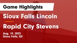 Sioux Falls Lincoln  vs Rapid City Stevens  Game Highlights - Aug. 19, 2023