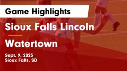Sioux Falls Lincoln  vs Watertown  Game Highlights - Sept. 9, 2023