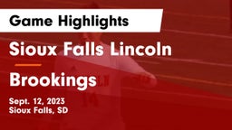 Sioux Falls Lincoln  vs Brookings  Game Highlights - Sept. 12, 2023