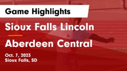 Sioux Falls Lincoln  vs Aberdeen Central  Game Highlights - Oct. 7, 2023