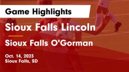 Sioux Falls Lincoln  vs Sioux Falls O'Gorman  Game Highlights - Oct. 14, 2023