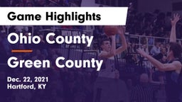 Ohio County  vs Green County  Game Highlights - Dec. 22, 2021