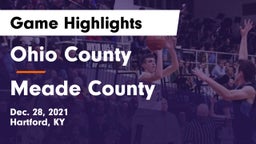 Ohio County  vs Meade County  Game Highlights - Dec. 28, 2021