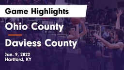Ohio County  vs Daviess County  Game Highlights - Jan. 9, 2022