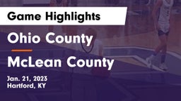 Ohio County  vs McLean County  Game Highlights - Jan. 21, 2023