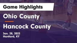 Ohio County  vs Hancock County  Game Highlights - Jan. 28, 2023