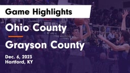 Ohio County  vs Grayson County  Game Highlights - Dec. 6, 2023