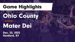 Ohio County  vs Mater Dei  Game Highlights - Dec. 23, 2023