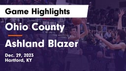 Ohio County  vs Ashland Blazer  Game Highlights - Dec. 29, 2023