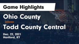 Ohio County  vs Todd County Central  Game Highlights - Dec. 22, 2021