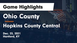 Ohio County  vs Hopkins County Central  Game Highlights - Dec. 23, 2021