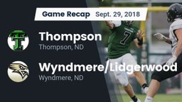 Recap: Thompson  vs. Wyndmere/Lidgerwood  2018
