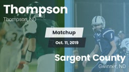 Matchup: Thompson vs. Sargent County 2019