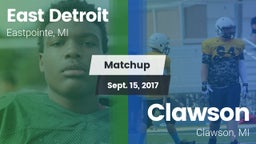 Matchup: East Detroit High vs. Clawson  2017