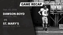 Recap: Dawson-Boyd  vs. St. Mary's  2016