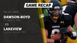 Recap: Dawson-Boyd  vs. Lakeview  2016