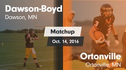 Matchup: Dawson-Boyd vs. Ortonville  2016