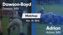 Matchup: Dawson-Boyd vs. Adrian  2016