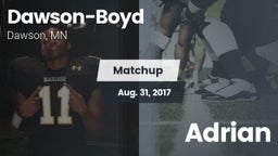 Matchup: Dawson-Boyd vs. Adrian 2017