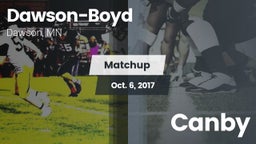 Matchup: Dawson-Boyd vs. Canby 2017