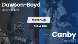 Matchup: Dawson-Boyd vs. Canby  2019
