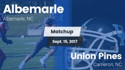 Matchup: Albemarle vs. Union Pines  2017
