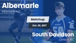 Matchup: Albemarle vs. South Davidson  2017