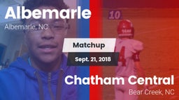 Matchup: Albemarle vs. Chatham Central  2018