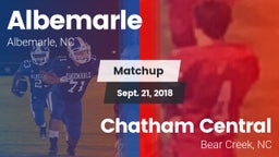 Matchup: Albemarle vs. Chatham Central  2018